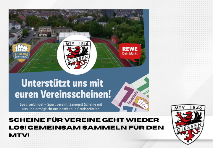 Scheine für Vereine geht wieder los! Gemeinsam sammeln für den MTV!